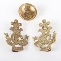 Scarce Pair of Kings Colonials Collar Badges