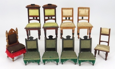 Dolls House beds, chairs and fenders, - 2