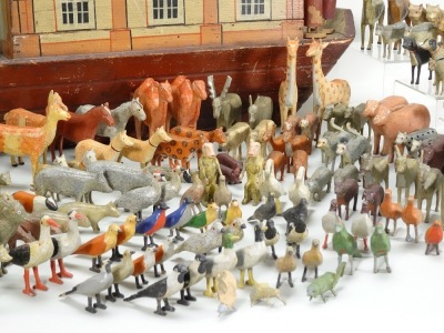 A fine wooden Noah&rsquo;s Ark and Animals, German 1880s, - 2