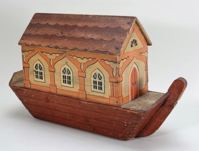 A fine wooden Noah&rsquo;s Ark and Animals, German 1880s, - 6