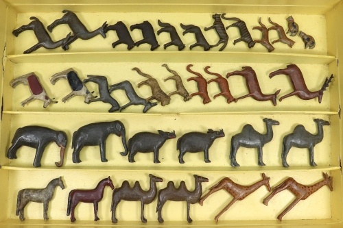 A good collection of Noah&rsquo;s Ark Nuremberg carved and painted wooden animals and birds, 19th century,
