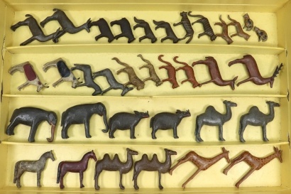 A good collection of Noah&rsquo;s Ark Nuremberg carved and painted wooden animals and birds, 19th century,