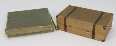 Two original boxed miniature metal dolls dining sets, German circa 1915, - 2