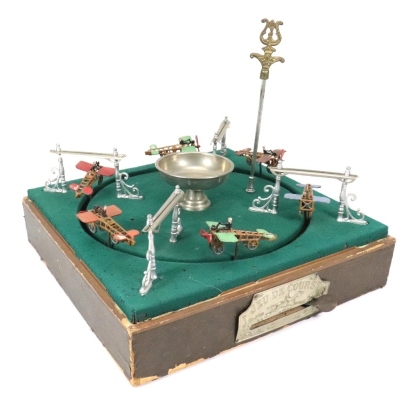 Scarce Airplane Jeu de Course race game, French circa 1910,