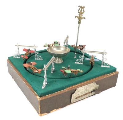 Scarce Airplane Jeu de Course race game, French circa 1910,