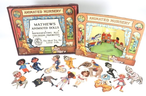 Boxed Matthews Animated Nursery Toy Theatre, by Matthews Toy Models of Leicester 1920,