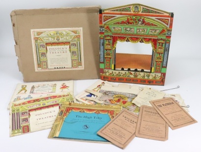 A Benjamin Pollocks Toy Theatre and scenery,