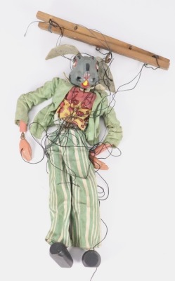Rare Pelham Puppet March Hare from Alice in Wonderland, 1950s,