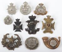 10x Victorian British Infantry Regiments Cap Badges