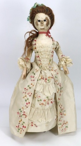 A good George III early carved wooden doll, English circa 1770,