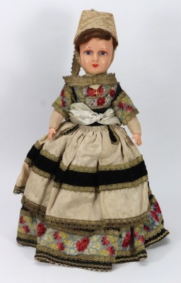 A French celluloid doll, 1930s,