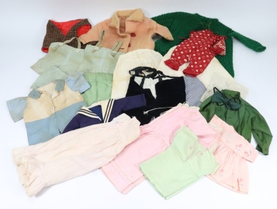 A good selection of dolls clothes, - 2