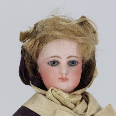 A Francois Gaultier bisque shoulder head fashion doll in original clothes, French circa 1870, - 3