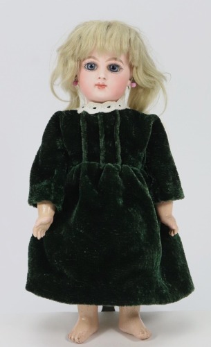 A rare small size 2 Emile Jumeau bisque head bebe doll, French circa 1890,