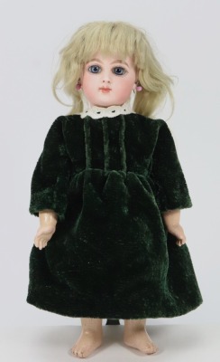 A rare small size 2 Emile Jumeau bisque head bebe doll, French circa 1890,