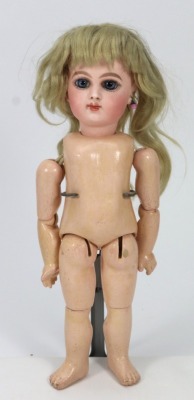 A rare small size 2 Emile Jumeau bisque head bebe doll, French circa 1890, - 3