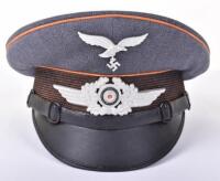 WW2 German Luftwaffe Signals Section NCO’s Peaked Cap