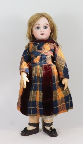 A fine all original Jullien Jeune bisque head Bebe doll, size 7, French circa 1895,