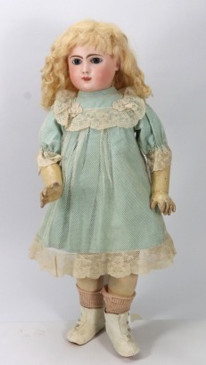 A rare Steiner &lsquo;Phenix&rsquo; bisque head Bebe doll, French circa 1895,