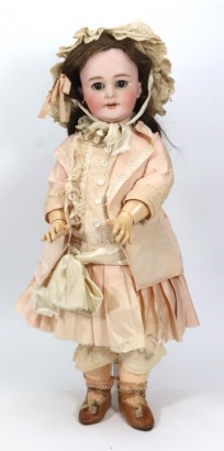A DEP Tete Jumeau bisque head doll, German for the French market, circa 1910,