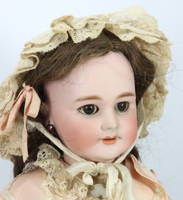 A DEP Tete Jumeau bisque head doll, German for the French market, circa 1910, - 2