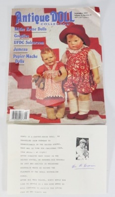 *&lsquo;Kurti&rsquo; a Kathe Kruse Doll 1 cloth doll with provenance, German circa 1925, - 4