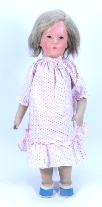 A Kathe Kruse cloth Doll, German circa 1930,