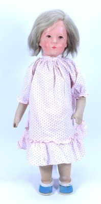 A Kathe Kruse cloth Doll, German circa 1930,