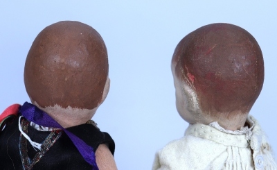A pair of Bing art cloth dolls in Kathe Kruse style, German 1920s, - 2