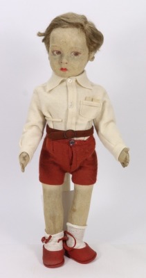 A Lenci series 300 felt boy doll, Italian 1930s,