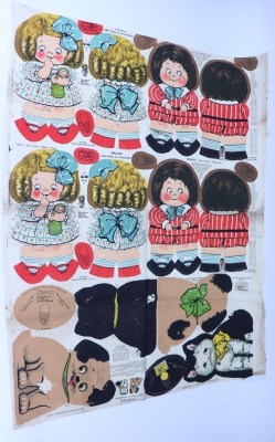 *A collection of Deans Rag Book factory production Rag Toy sheets, English 1900-20s, - 3