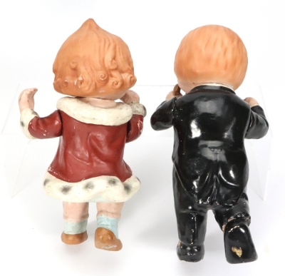 *A rare pair of Ideal &lsquo;Campbell Kids&rsquo; hard composition character dolls with googly eyes by Grace Drayton, American circa 1916, - 2