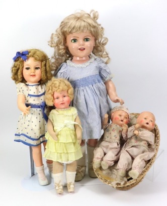 Large Shirley Temple composition doll, American, 1930s,