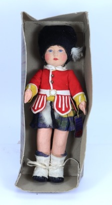 A Chad Valley &lsquo;Jock&rsquo; Scottish guard cloth doll in original box, English 1920s,