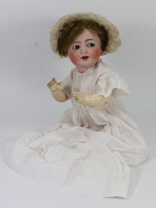 A Simon & Halbig/K&R 126 bisque head baby doll, German circa 1915,