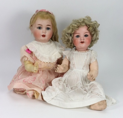 A S&Q bisque head baby doll, German circa 1915,