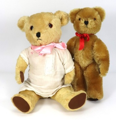 Two post-war English mohair Teddy bears,