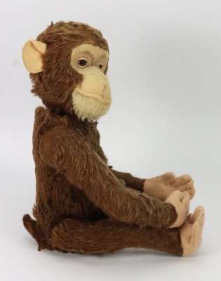 A Schuco yes/no mohair monkey, German 1930s, - 3