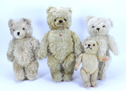 Four post war mohair bears,