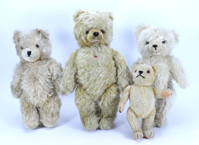 Four post war mohair bears,