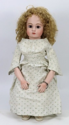 Reproduction Bru Jne bisque shoulder head Bebe doll,