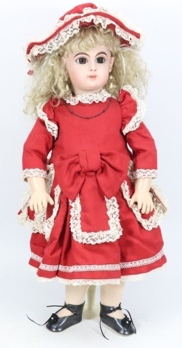 Reproduction Depose E8J bisque head Bebe doll,
