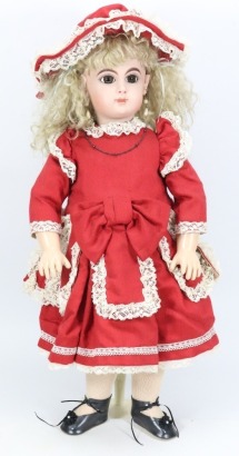 Reproduction Depose E8J bisque head Bebe doll,