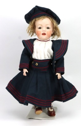 Reproduction J.D.K 237 bisque head doll,