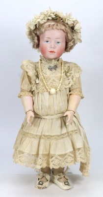 A good all original Kammer & Reinhardt 101 &lsquo;Marie&rsquo; bisque head character doll, German circa 1910,