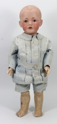 A rare large J.D Kestner &lsquo;Hilda&rsquo; bisque head character toddler doll, German circa 1915,