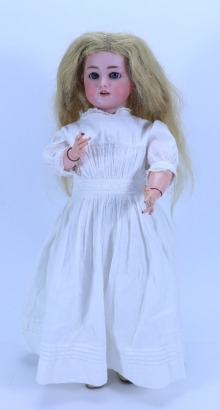 A DEP bisque head &lsquo;walking&rsquo; doll, German circa 1910,