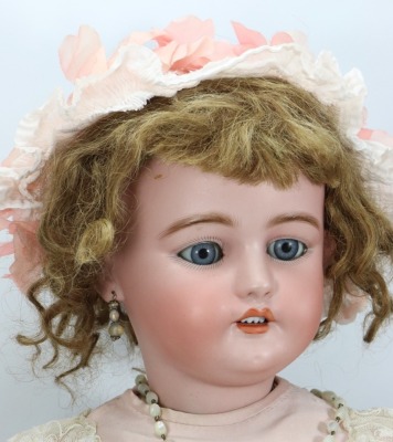 A large Simon & Halbig 1078 bisque head doll, size 15, German circa 1910, - 2