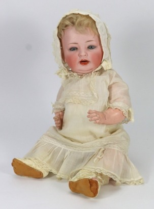 A Kestner 152 bisque head character baby doll, German circa 1910,