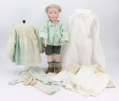 A Kammer & Reinhardt 114 &lsquo;Hans&rsquo; bisque head character doll, German circa 1909,